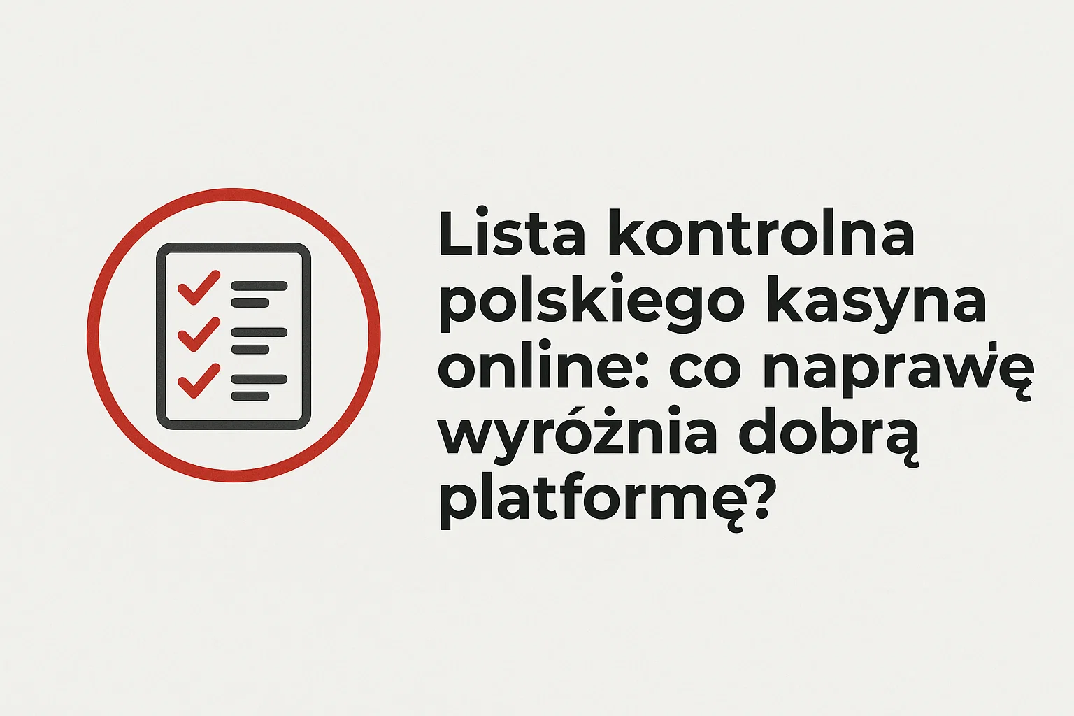 Lista kontrolna polskiego kasyna online: co naprawdę wyróżnia dobrą platformę?